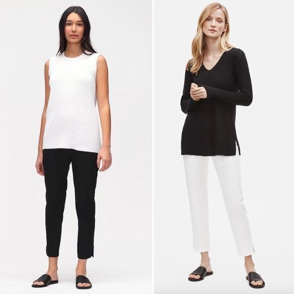 Bundle 2 Eileen Fischer Lagenloook Minimalist Capsule Organic Cotton‎ Pant XS/S - Picture 1 of 10